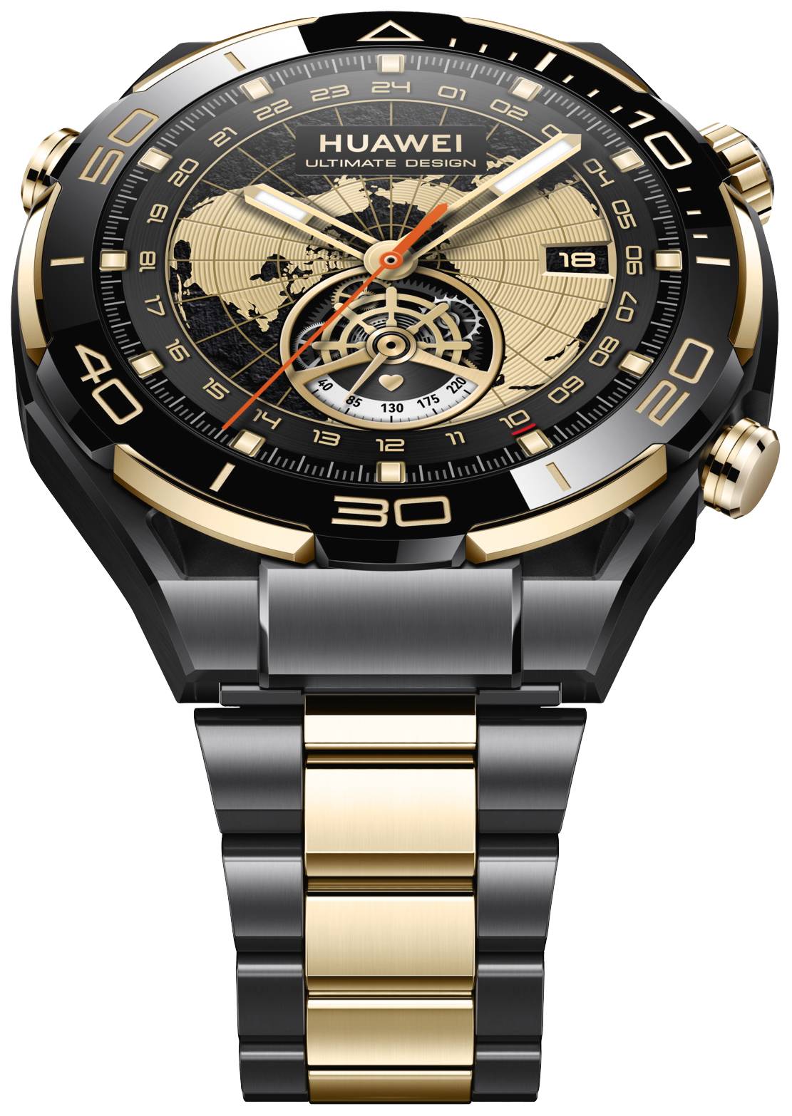 HUAWEI Watch Ultimate Design Smartwatch Gold, Schwarz