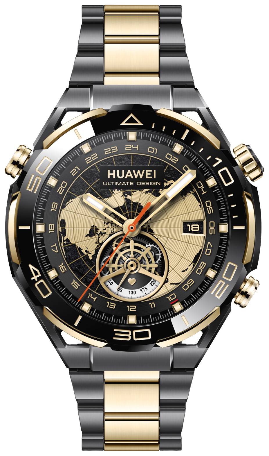 HUAWEI Watch Ultimate Design Smartwatch Gold, Schwarz
