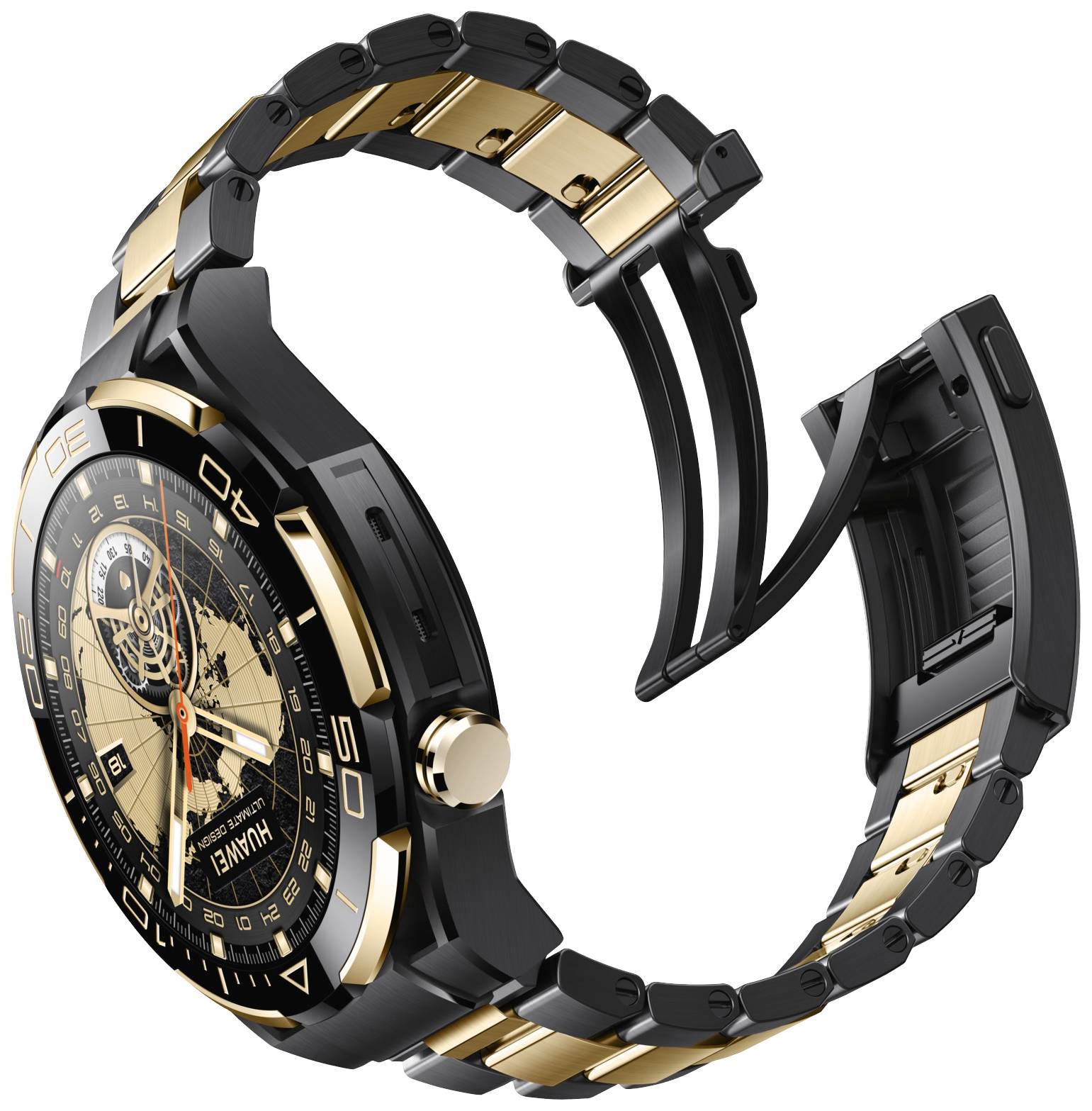 HUAWEI Watch Ultimate Design Smartwatch Gold, Schwarz