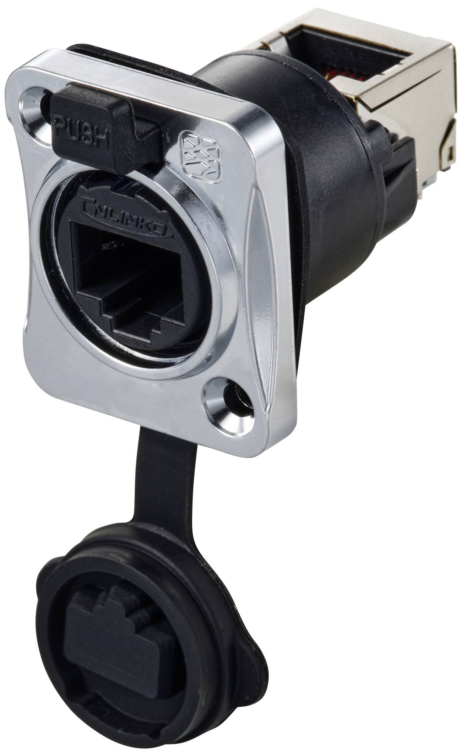 TRU COMPONENTS Einbaubuchse, gewinkelt TC-12770432 Einführhilfe für RJ45 1St.