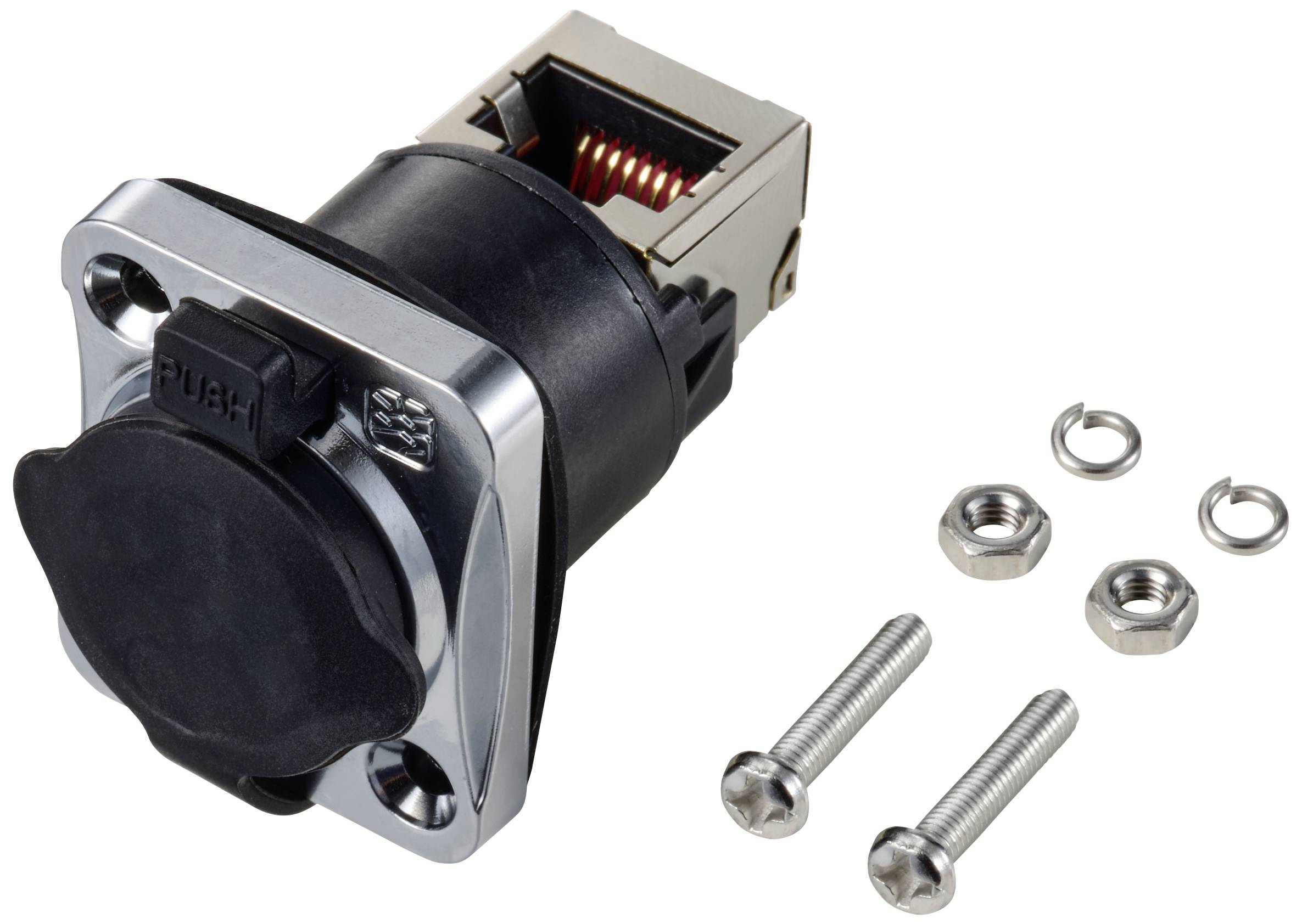 TRU COMPONENTS Einbaubuchse, gewinkelt TC-12770432 Einführhilfe für RJ45 1St.