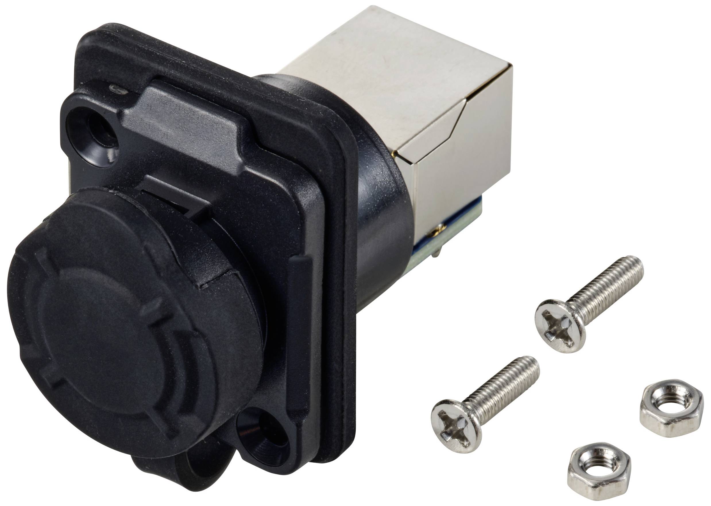 TRU COMPONENTS RJ45 Einbaubuchse, 2-Loch-Flansch TC-12770460 Einführhilfe für RJ45 1St.