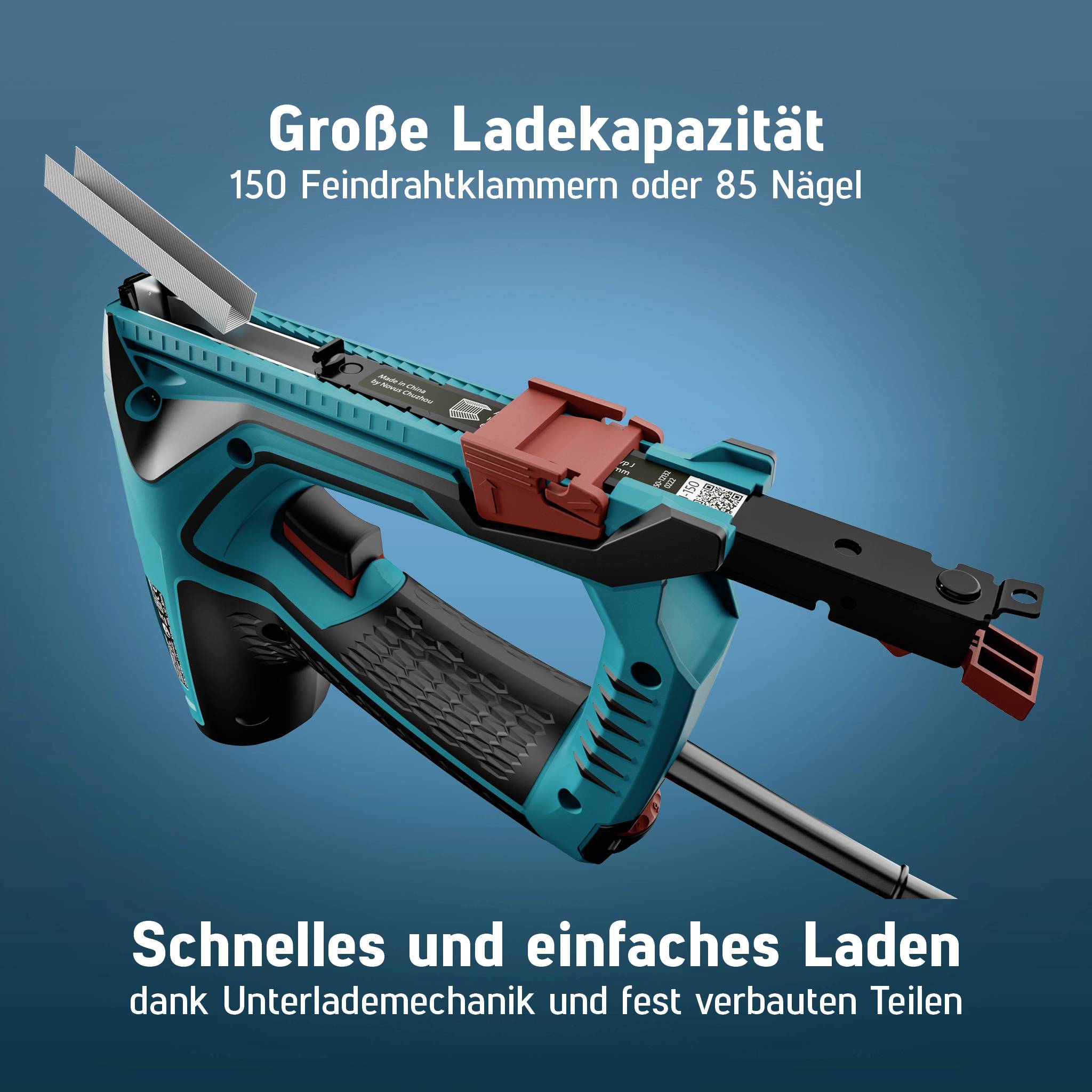 Novus Tools 031-0369 Elektrotacker Klammerntyp Typ 37, Typ 53 Klammernlänge 6 - 14mm