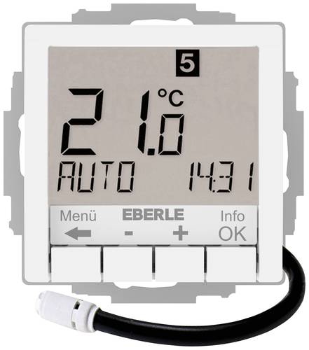 Eberle 527812455604 UTE 4800-F-RAL9016-G-55 Raumthermostat Unterputz Tagesprogramm, Wochenprogramm