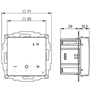 Eberle 557816054500 UTE 3800-U-RAL9010-G-55 Raumthermostat Unterputz Heizen/Kühlen 1St.