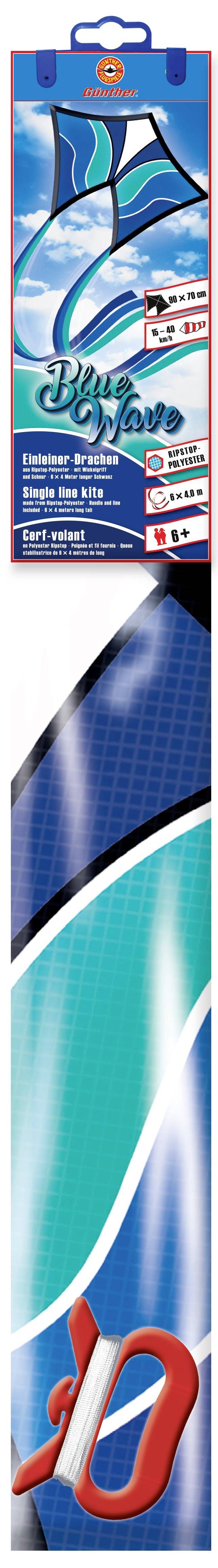 Günther Flugspiele Drachen Blue Wave Spannweite (Details) 900mm