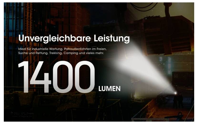 NiteCore NU50 LED Stirnlampe akkubetrieben 1400lm NC-NU50