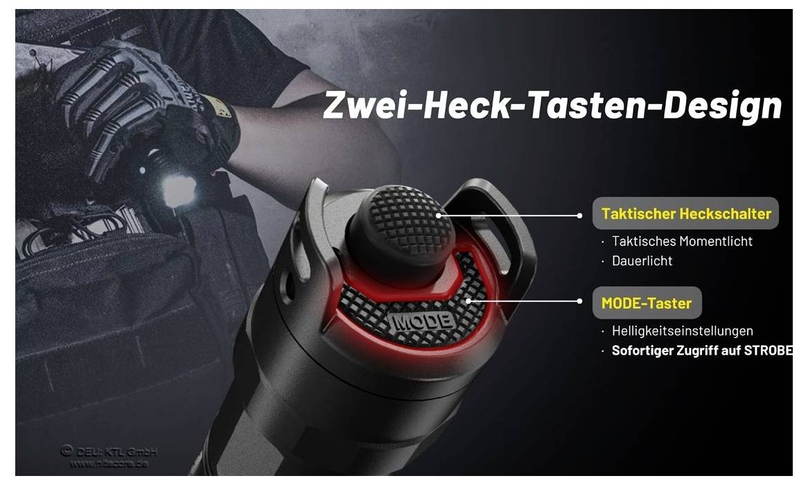 NiteCore P23i NC-P23I LED Taschenlampe akkubetrieben 3000lm 45h 115g