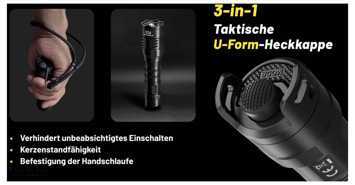 NiteCore P23i NC-P23I LED Taschenlampe akkubetrieben 3000lm 45h 115g