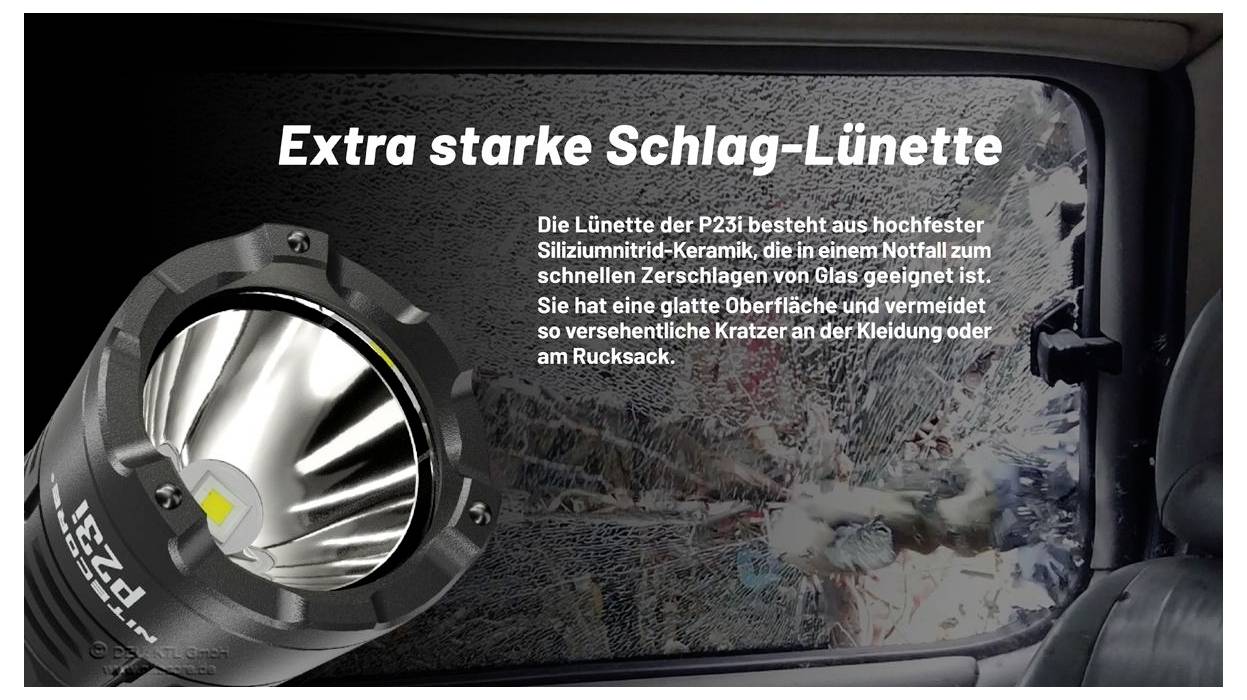 NiteCore P23i NC-P23I LED Taschenlampe akkubetrieben 3000lm 45h 115g