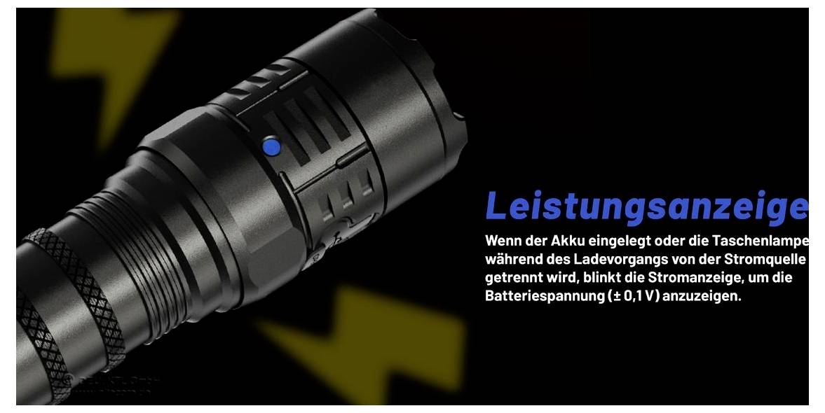 NiteCore P23i NC-P23I LED Taschenlampe akkubetrieben 3000lm 45h 115g