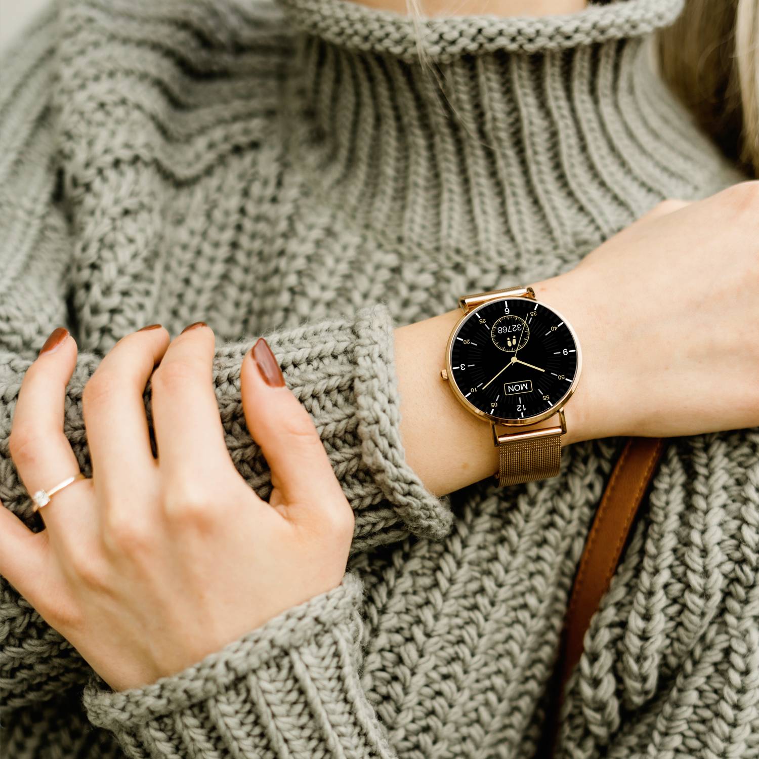 XCOAST SIONA 2 Smartwatch Schwarz, Roségold