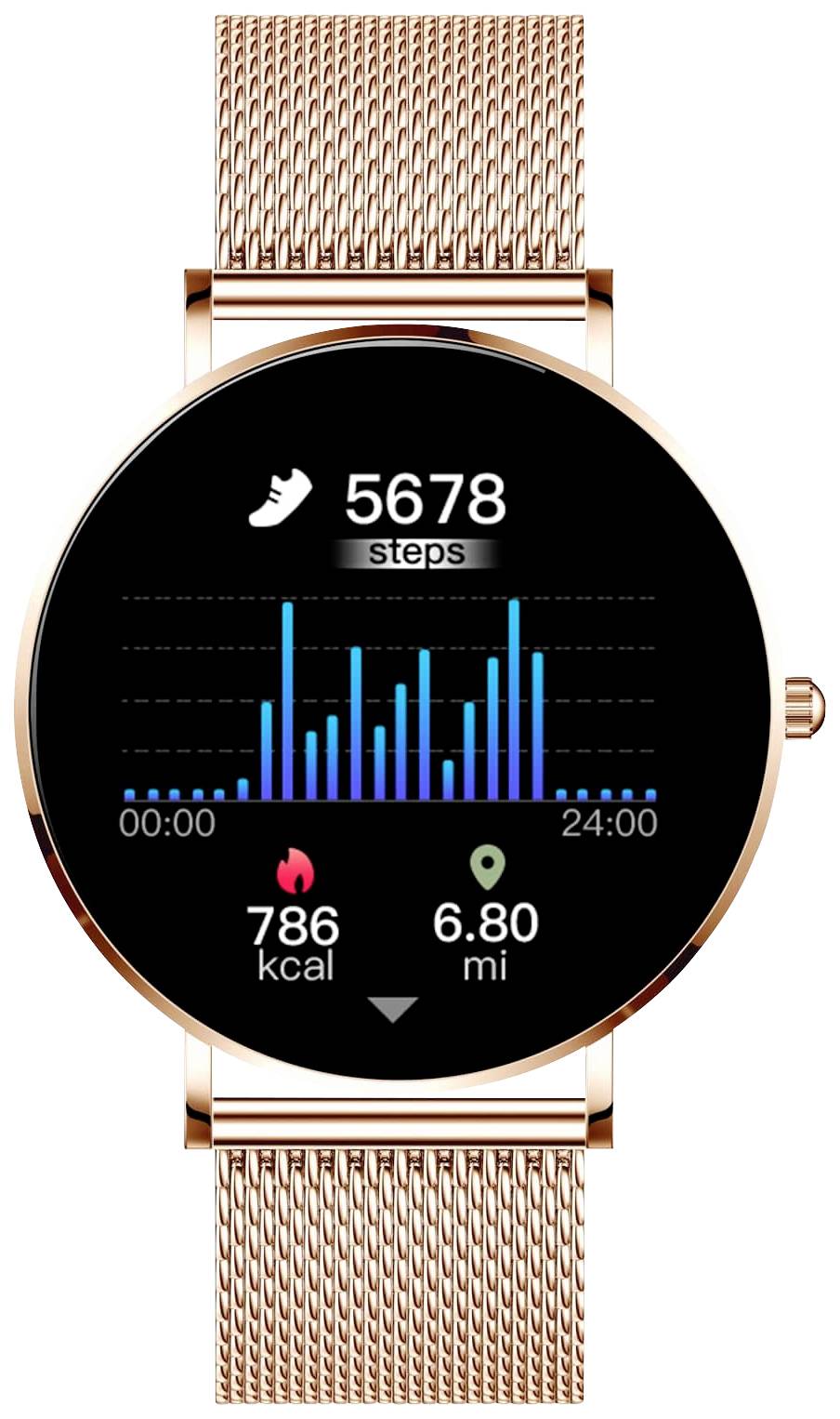 XCOAST SIONA 2 Smartwatch Schwarz, Roségold