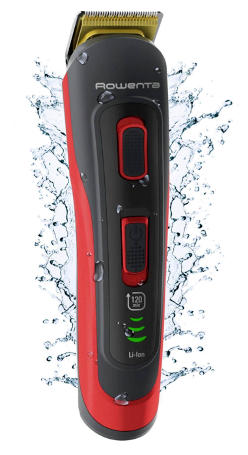 Rowenta TN9400F4 Bartschneider, Rasierer, Körperhaartrimmer, Haarschneider abwaschbar Grau, Orange