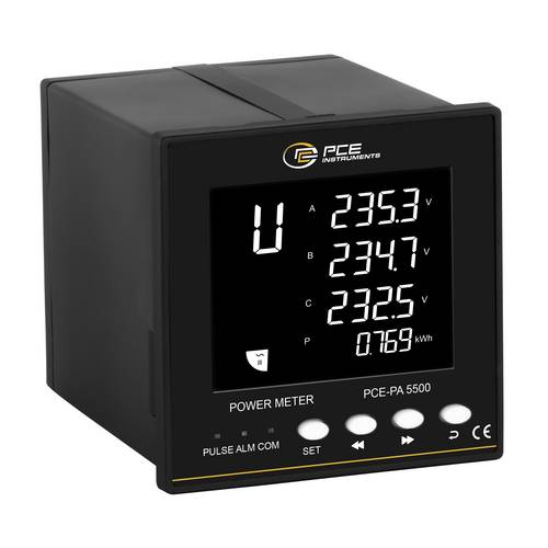 PCE Instruments Leistungsmesser PCE-PA 5500 Wechselspannung 30...264 V |Genauigkeitsklasse 0,5 |Ene