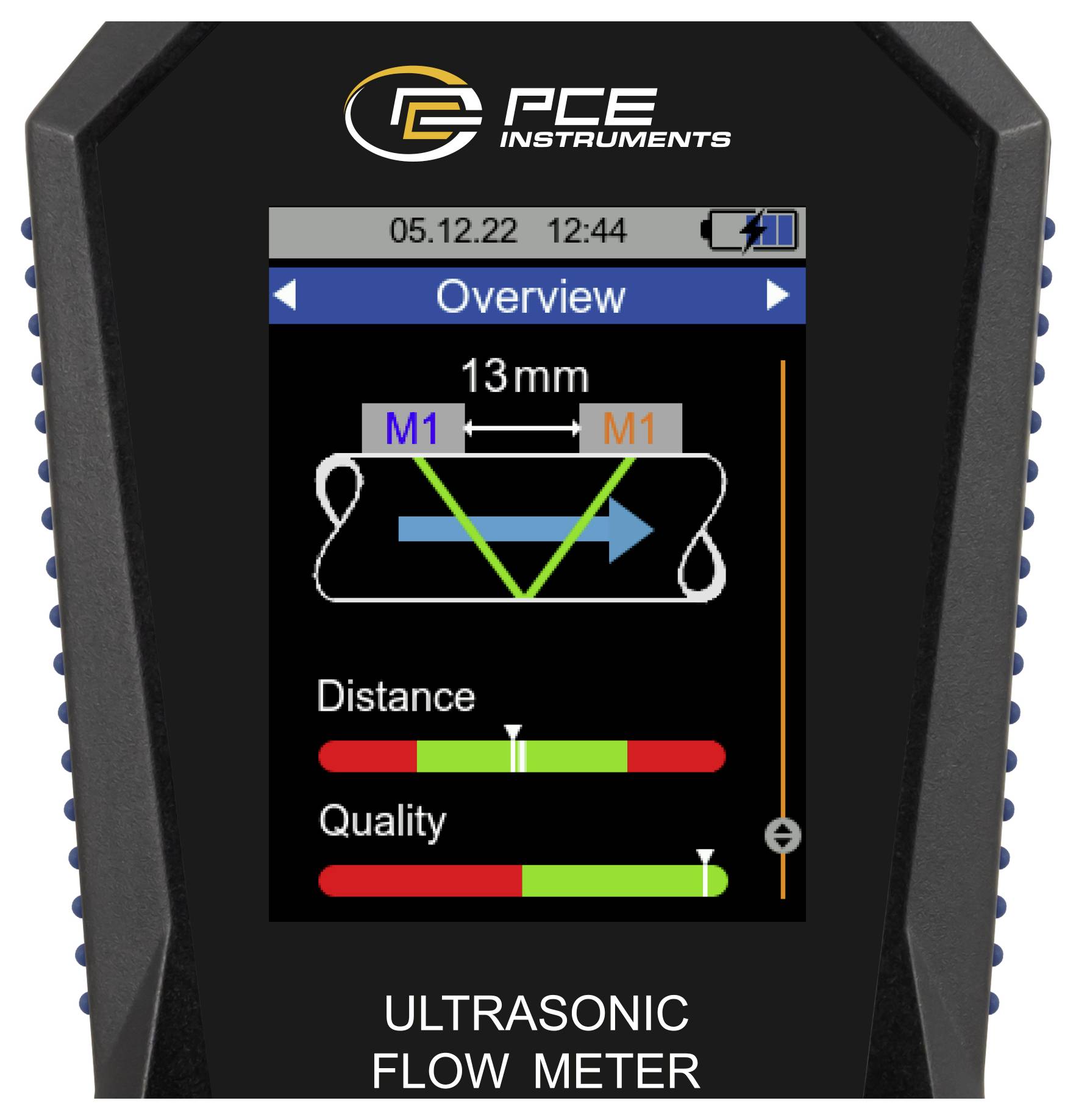 PCE Instruments Ultraschallurchsatzmesser-Display mit 