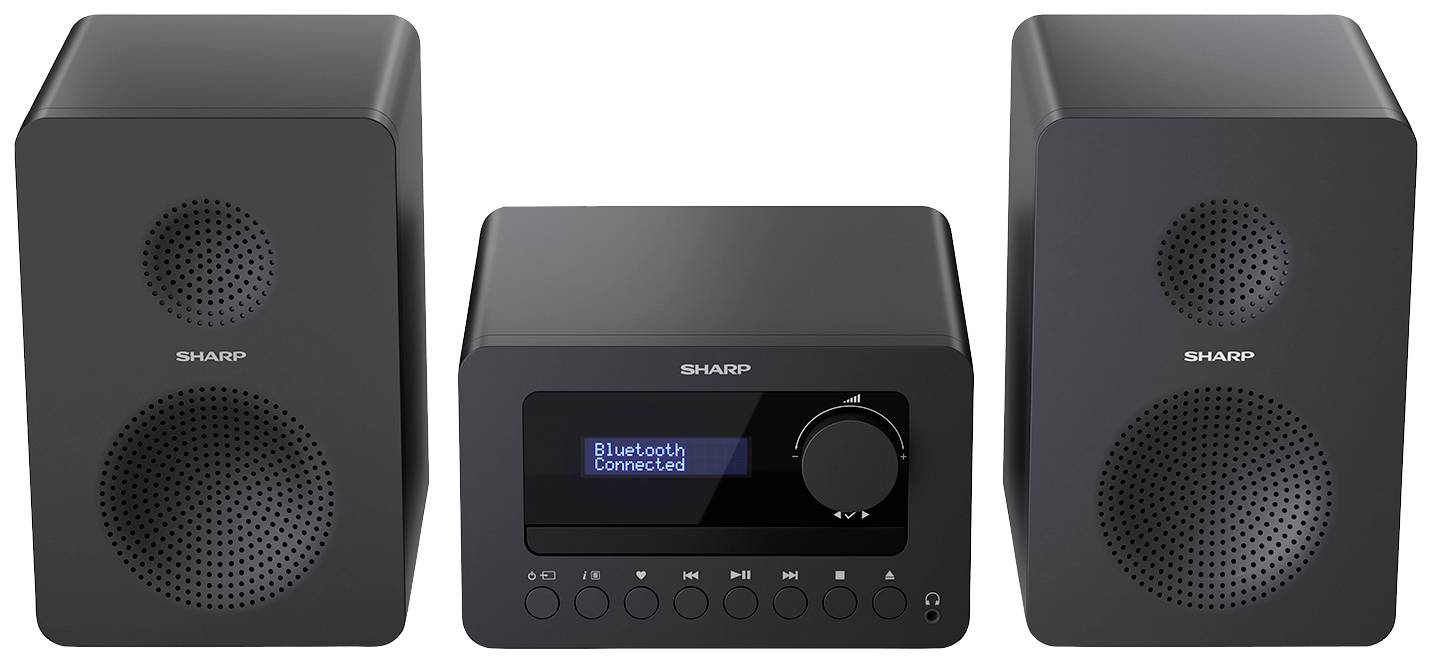 Sharp XL-B520D Stereoanlage AUX, Bluetooth®, DAB+, USB, Inkl. Fernbedienung 40W Schwarz