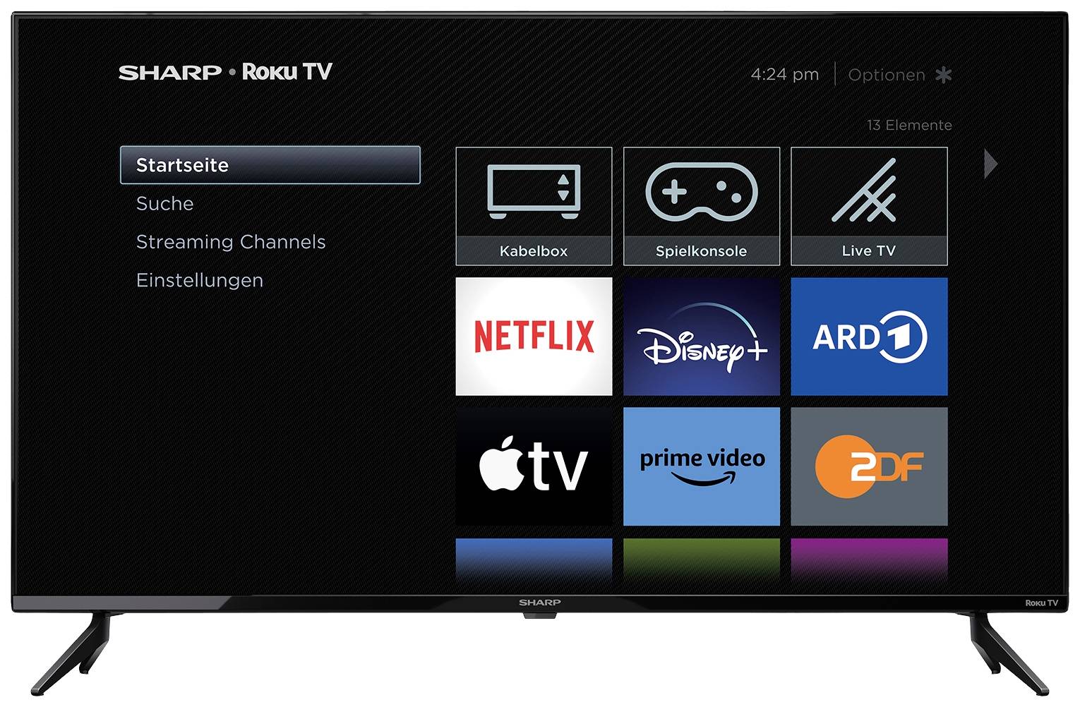 Sharp 40FD2E LED-TV 101 cm 40 Zoll EEK E (A - G) DVB-C, DVB-S, DVB-S2, DVB-T, DVB-T2, WLAN, Smart TV, Full HD Schwarz