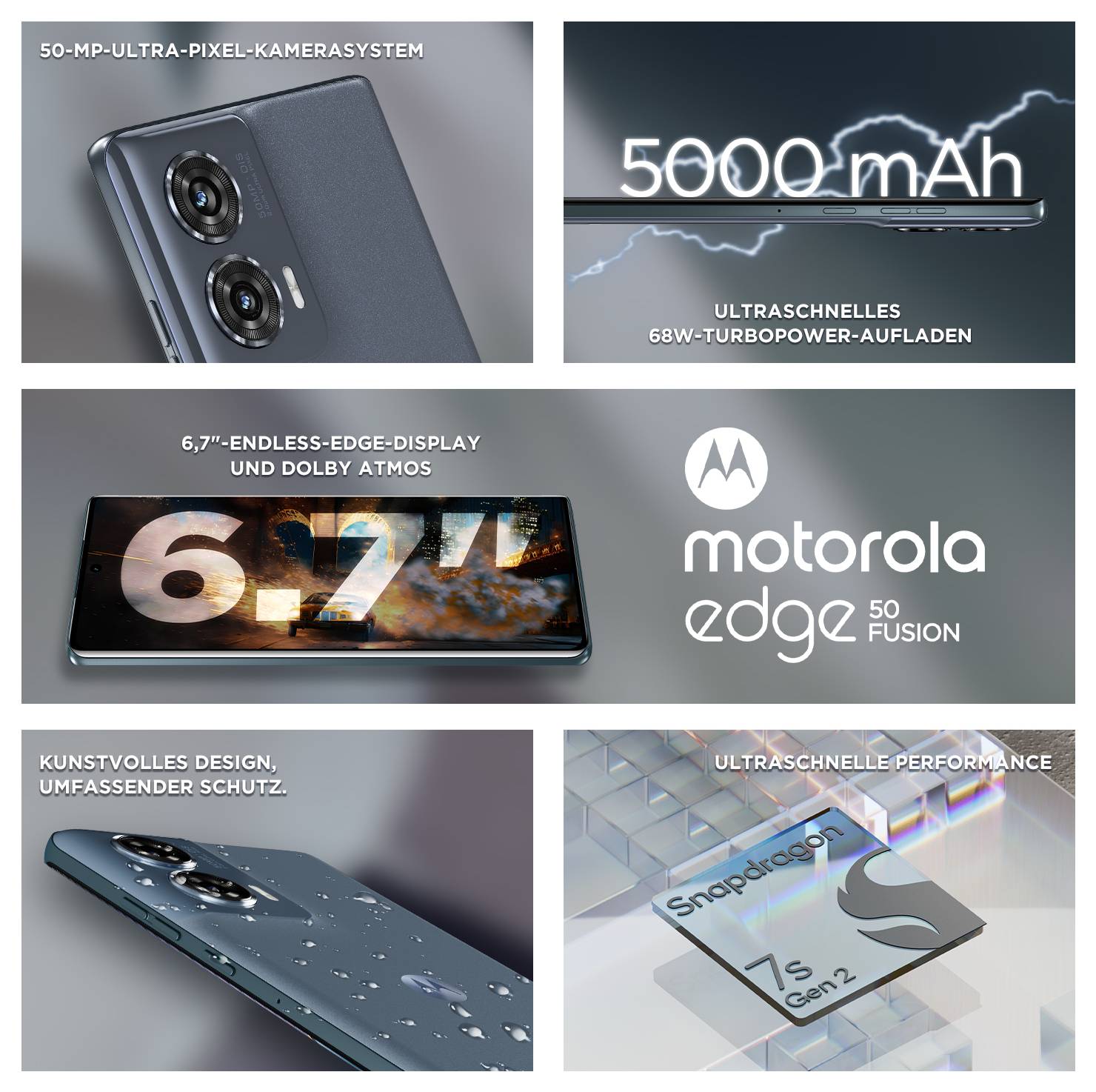 Smartphone mit silbernem Rahmen, das auf dem Bildschirm 