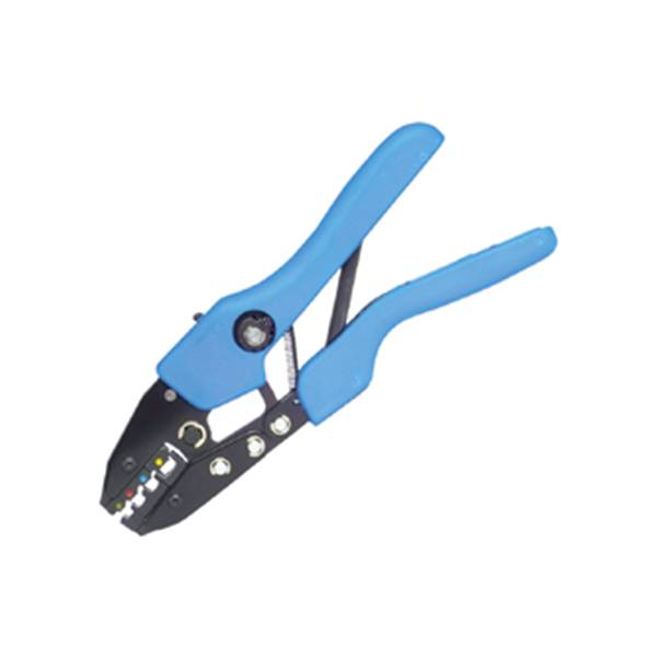 Eine Zange mit blauen Griffen, wahrscheinlich ein Kabelschneider oder Crimpwerkzeug.