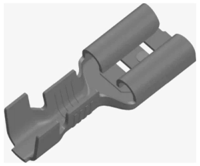 Vogt Verbindungstechnik 3835a.67 Flachsteckhülse Steckbreite: 6.30mm Steckdicke: 0.80mm 180° Unisoliert Zinn 500St.