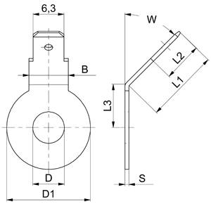 Vogt Verbindungstechnik 3869n45.67 Steckzunge Steckbreite: 6.30mm Steckdicke: 0.8mm 45° 500St.