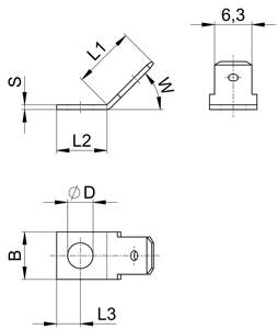 Vogt Verbindungstechnik 3856.65 Steckzunge Steckbreite: 6.30mm Steckdicke: 0.8mm 45° 500St.