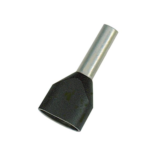 Ein schwarzer Aufsteckdüsenaufsatz mit metallischem Ende, verwendet vermutlich als Zubehör für ein technisches Gerät oder Werkzeug.