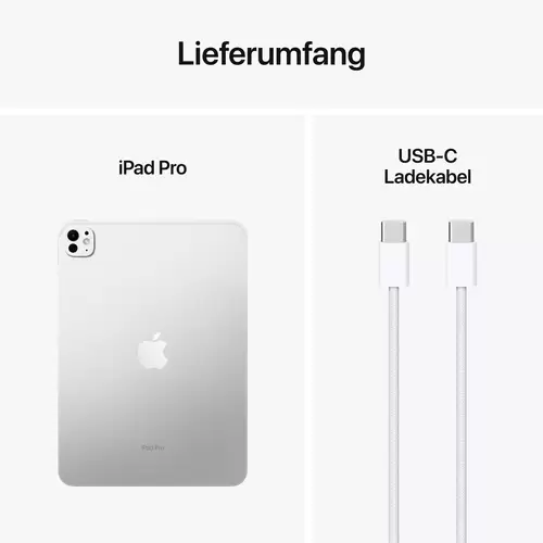 Apple iPad Pro 11 (M4, 2024) WiFi 256 GB Silber 27.9 cm (11 Zoll) Apple M4 Apple iPad Pro 11 (M4, 2024) WiFi 256 GB Silber 27.9 cm (11 Zoll) Apple M4