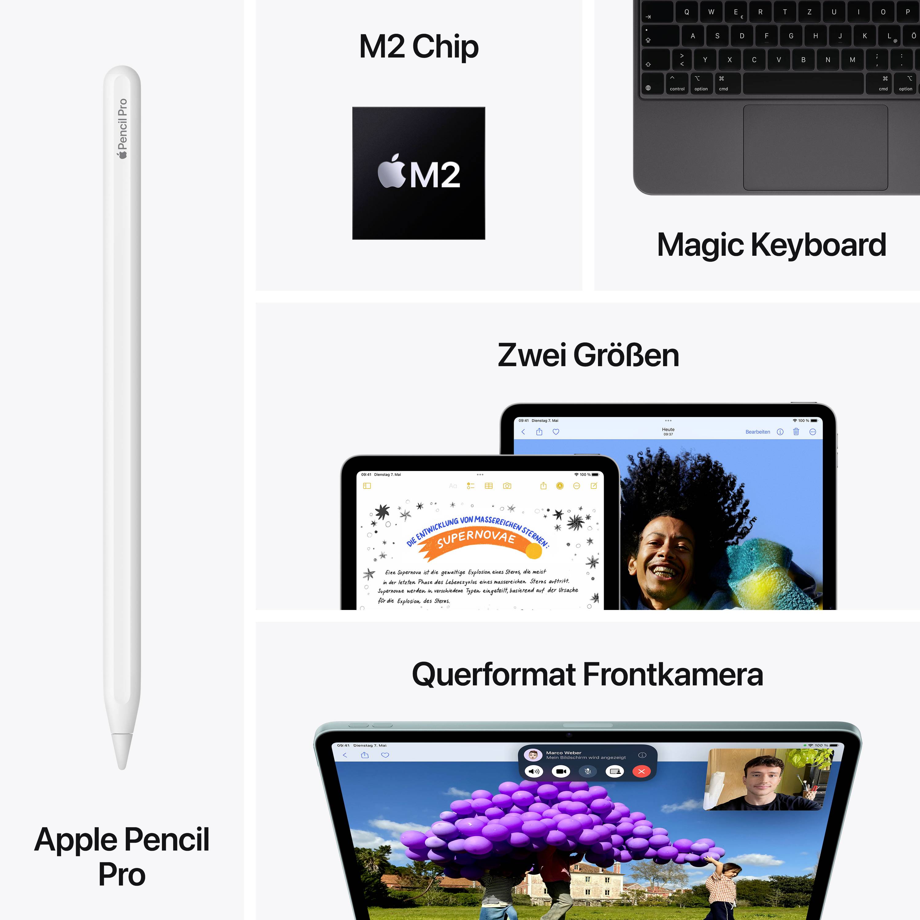 Apple iPad Air 11 (2024) WiFi + Cellular 128 GB Blau 27.9 cm (11 Zoll) Apple M2