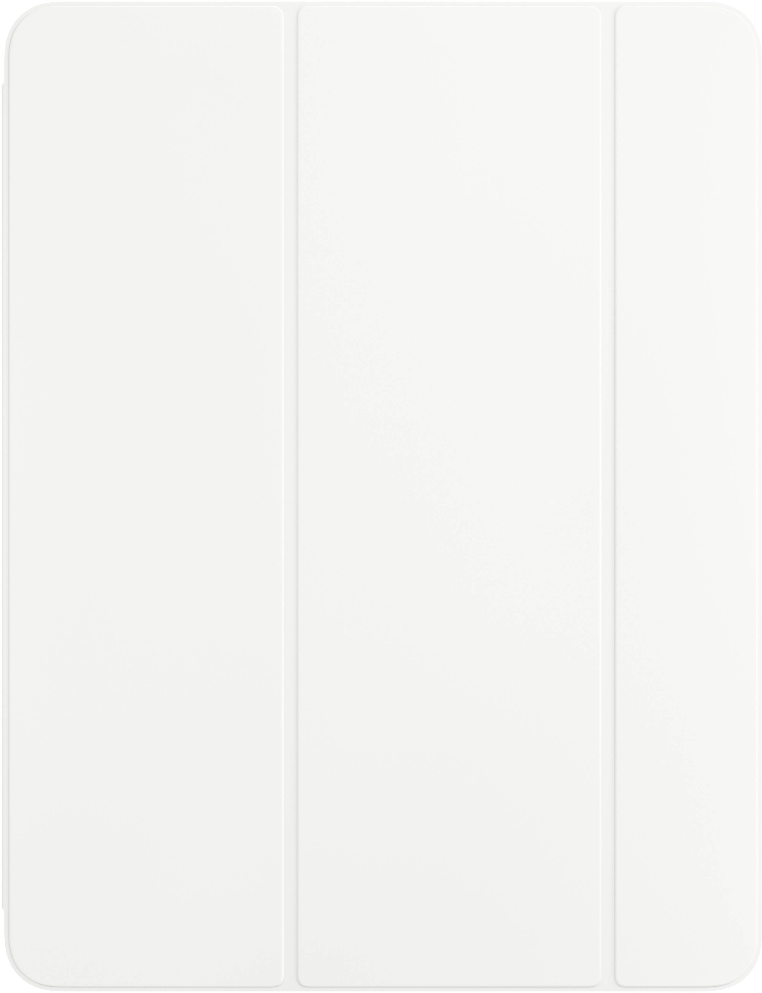 Weiße, dreifach gefaltete Tablet-Hülle, ideal für Schutz und praktischen Gebrauch.