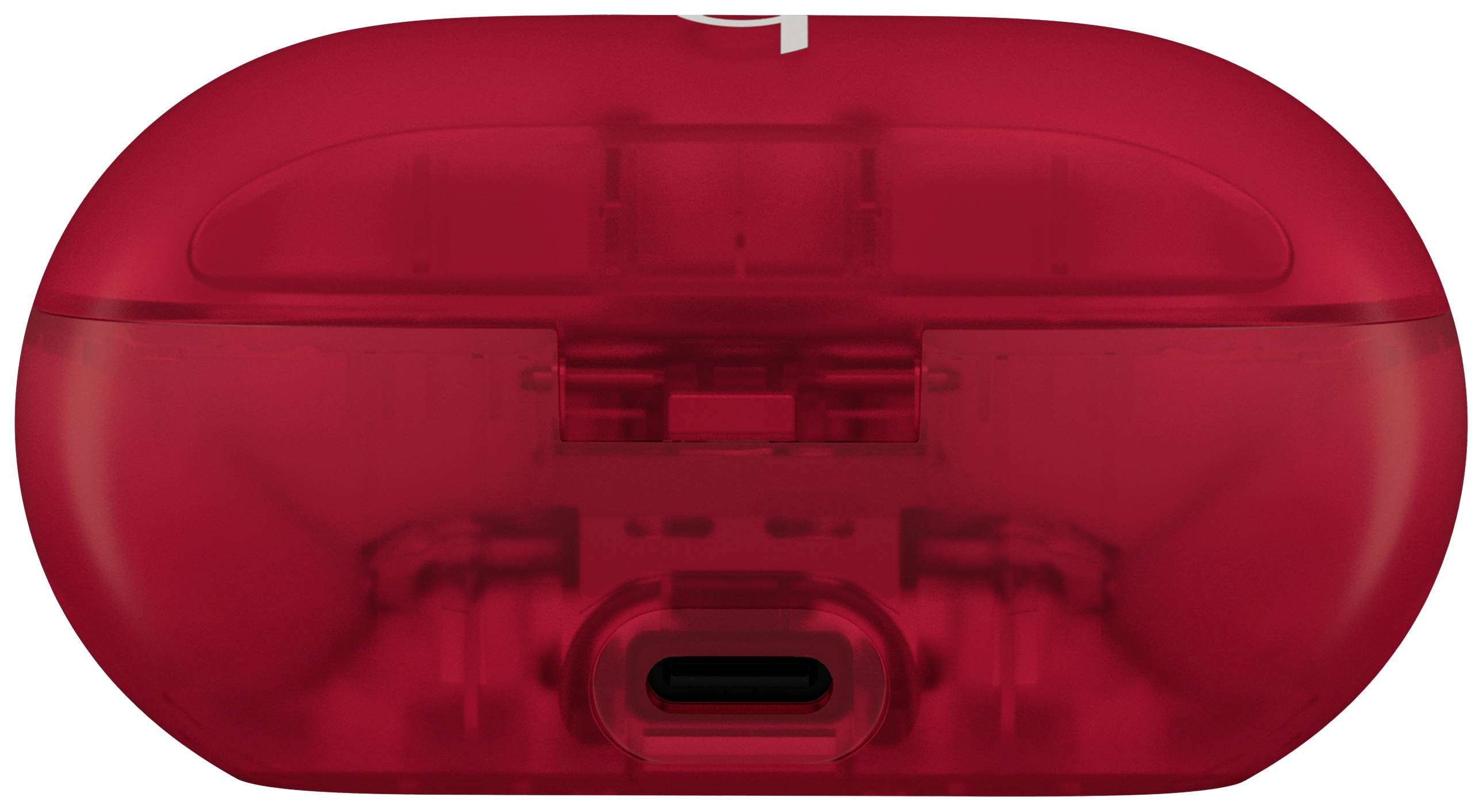 Beats Solo Buds In Ear Headset Bluetooth® Stereo Transparent Red Headset, Ladecase, Lautstärkeregelung