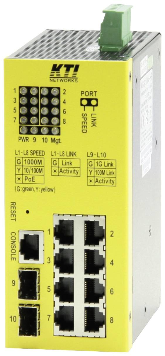 KTI KGS-1064-HP Industrial Ethernet Switch 10 Port 10 / 100 / 1000MBit/s