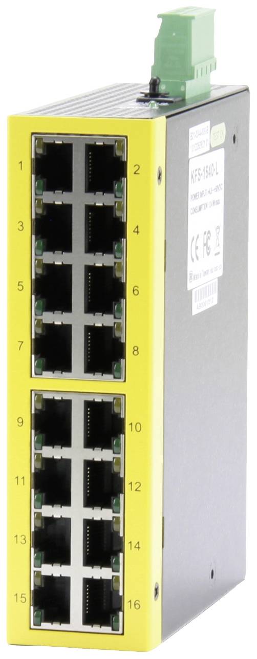 KTI KFS-1640-L Industrial Ethernet Switch 16 Port 10 / 100 MBit/s