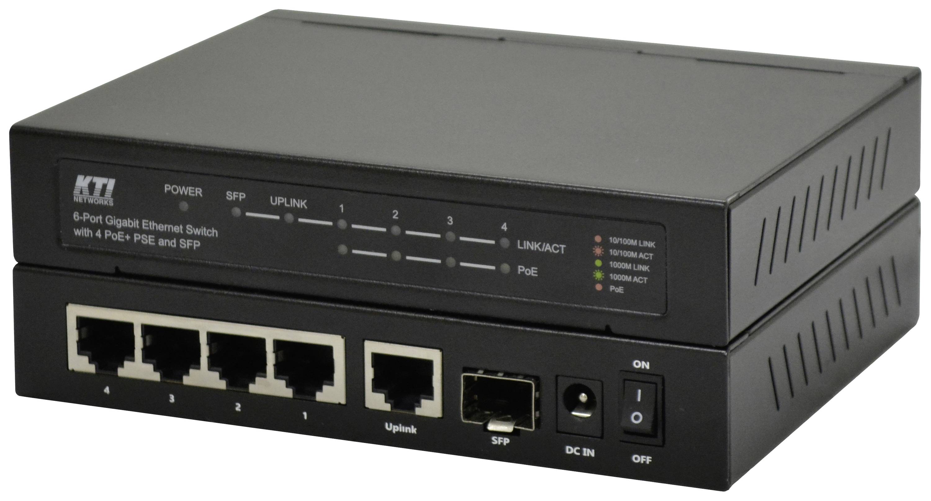 KTI KGS-0601-4HP Industrial Ethernet Switch 6 Port 10 / 100 / 1000 MBit/s