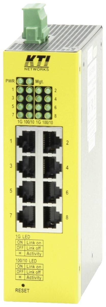 KTI KGS-0865 Industrial Ethernet Switch 8 Port 10 / 100 / 1000 MBit/s