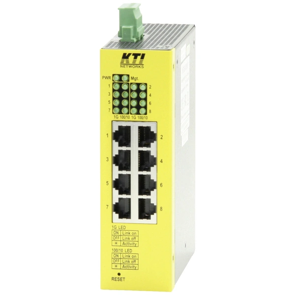 KTI KGS-0865 Industrial Ethernet Switch 8 Port 10 / 100 / 1000MBit/s KTI KGS-0865 Industrial Ethernet Switch 8 Port 10 / 100 / 1000MBit/s