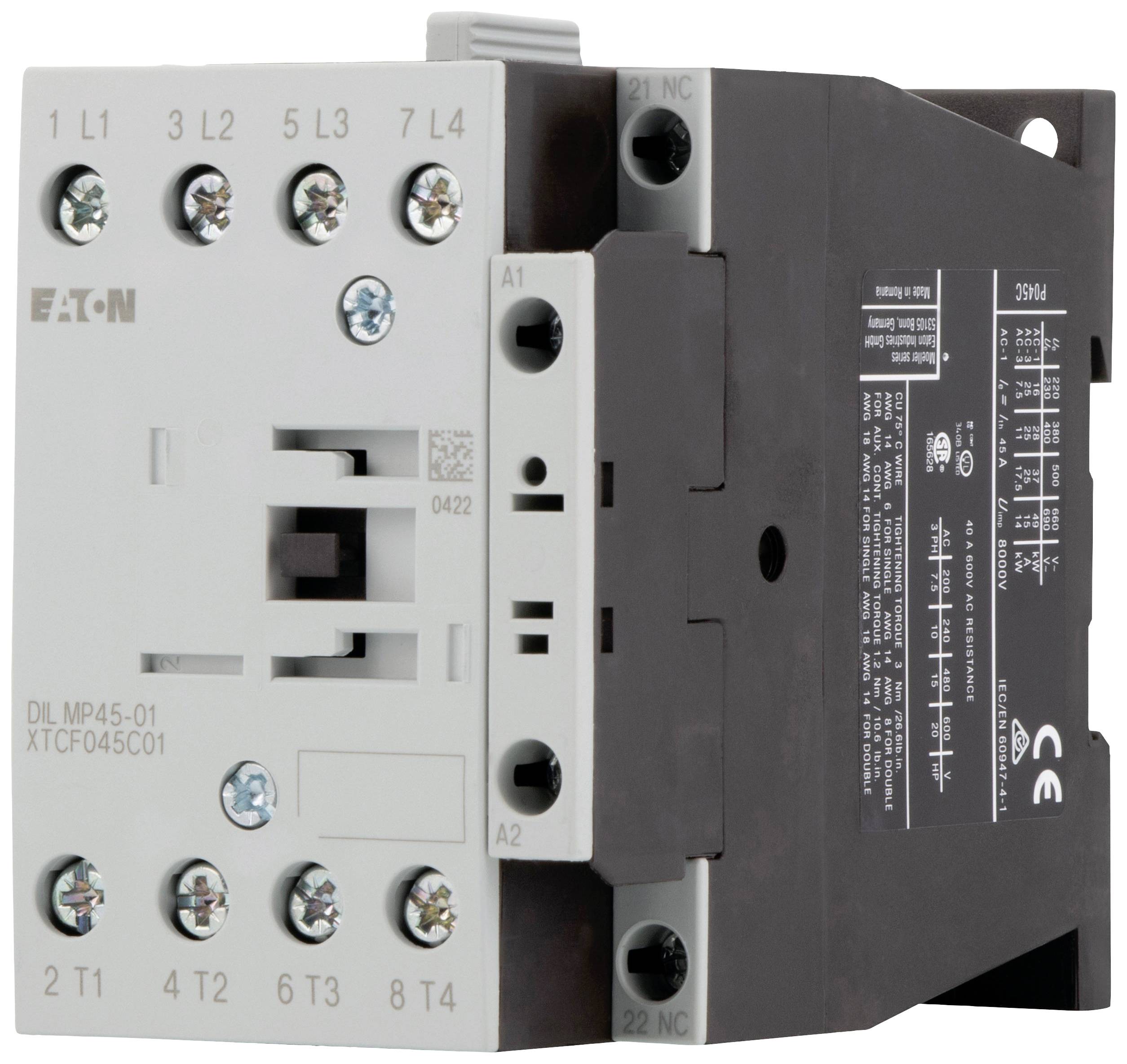 Eaton DILMP45-01(RDC24) Leistungsschütz 1 Öffner 45A 1St.