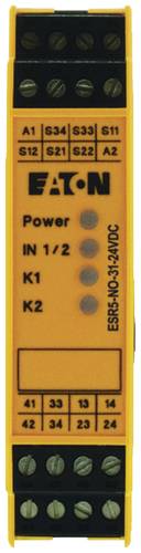 Eaton Sicherheitsrelais ESR5-NO-31-24VDC Betriebsspannung: 24 V/DC (B x H x T) 22.5 x 99 x 114.5 mm