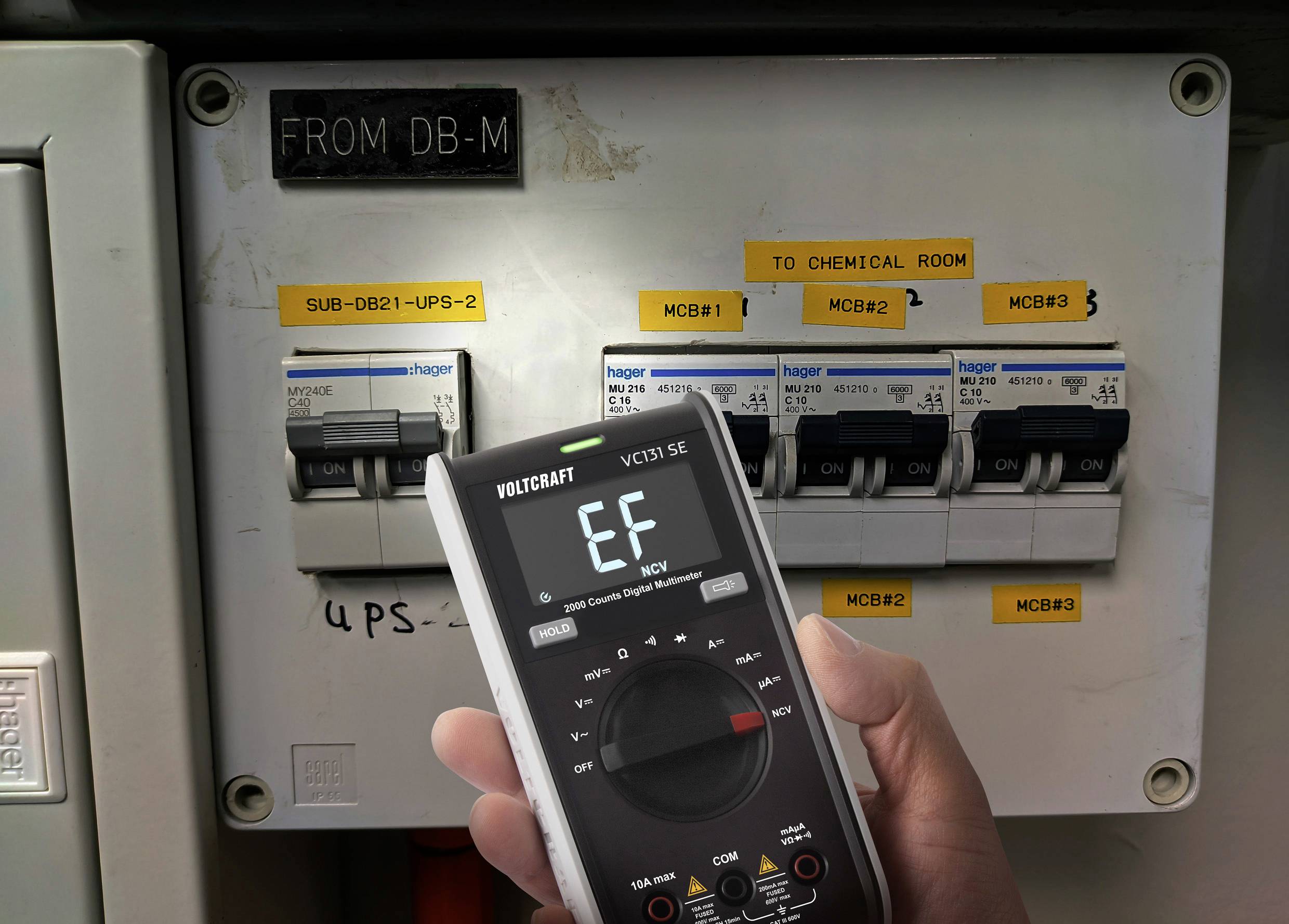 VOLTCRAFT VC131 SE Hand-Multimeter digital CAT III 600V Anzeige (Counts): 2000