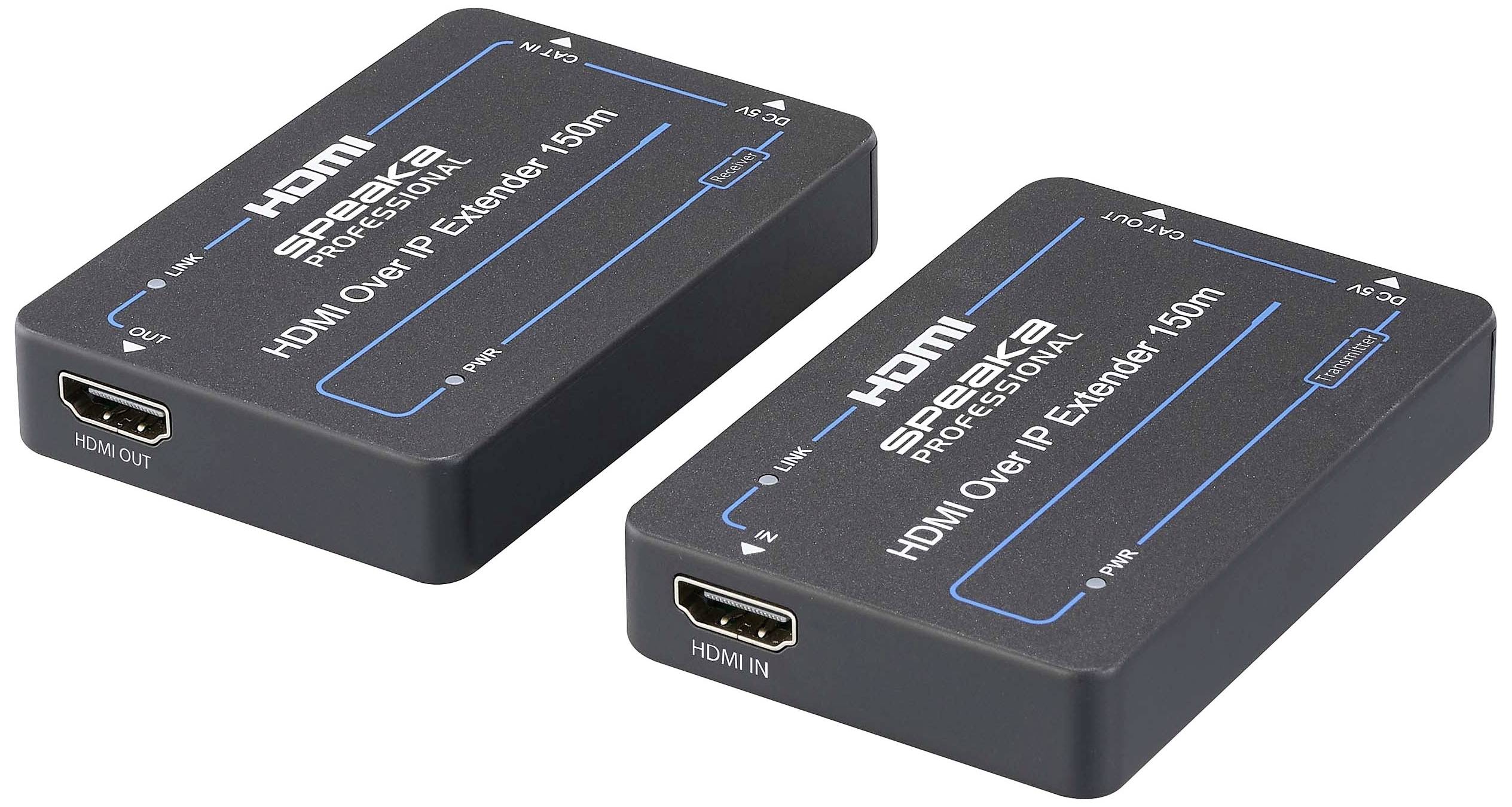 SpeaKa Professional SP-HDE-301 HDMI® HDMI over IP Extender über Netzwerkkabel RJ45 150m