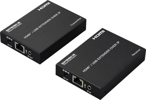 SpeaKa Professional SP-HDE-350 HDMI® über Netzwerkkabel RJ45 KVM-Funktion (Tastatur, Bildschirm, Ma