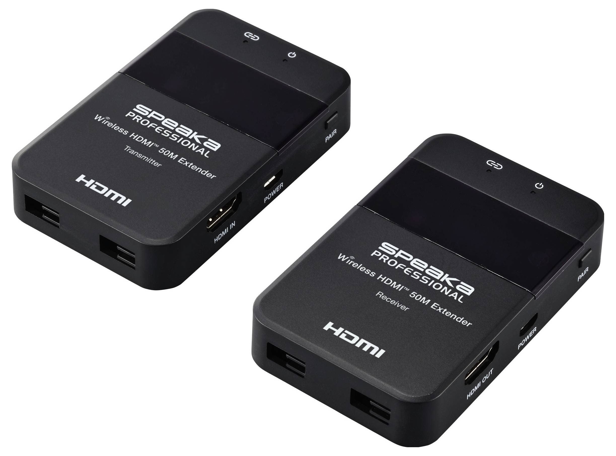 SpeaKa Professional SP-HDE-320 HDMI-Funkübertragung (Set) 50m 5GHz 1920 x 1080 Pixel