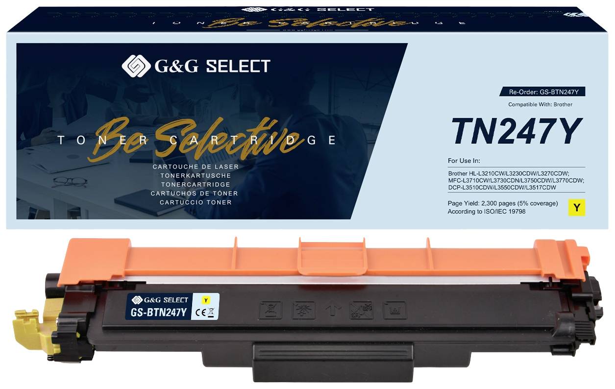 G&G Toner ersetzt Brother TN-247Y Kompatibel Gelb TN-247Y GS-BTN247Y