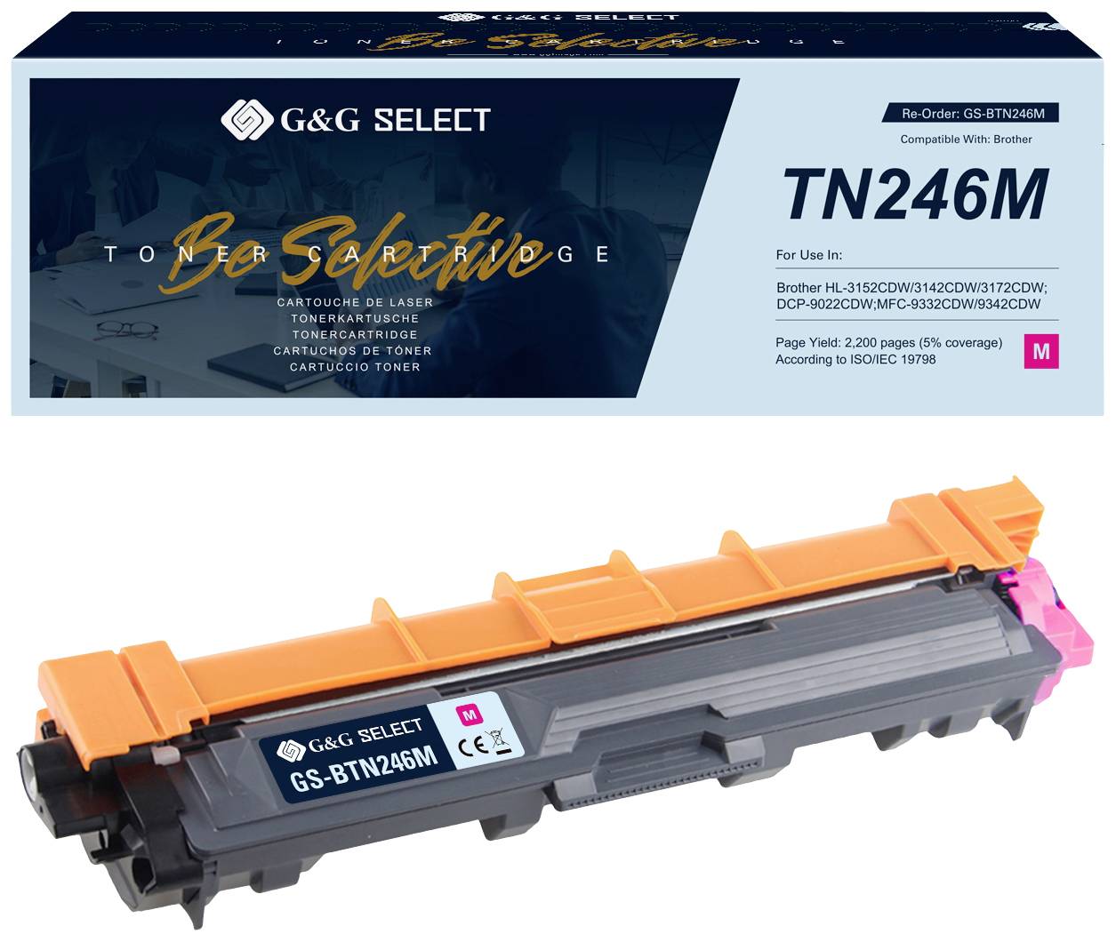 G&G Toner ersetzt Brother TN-246M Kompatibel Magenta TN-246M GS-BTN246M