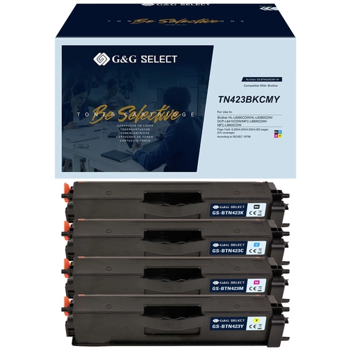 G&G Toner ersetzt Brother TN-423 Kompatibel Kombi-Pack Schwarz, Cyan, Magenta, Gelb TN-423BK/TN-423C/TN-423M/TN-423Y GS-B423-4P G&G Toner ersetzt Brother TN-423 Kompatibel Kombi-Pack Schwarz, Cyan, Magenta, Gelb TN-423BK/TN-423C/TN-423M/TN-423Y GS-B423-4P