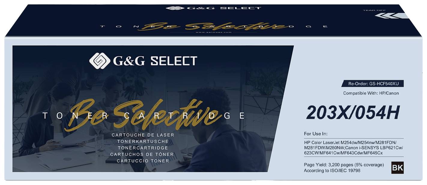 G&G Toner ersetzt HP 203X Kompatibel Schwarz CF540X/Cartridge 054H Black GS-HCF540X(U)