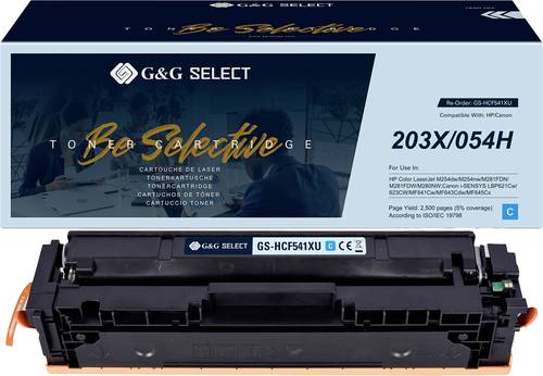 G&G Toner ersetzt HP 203X Kompatibel Cyan CF541X/Cartridge 054H Cyan GS-HCF541X(U)