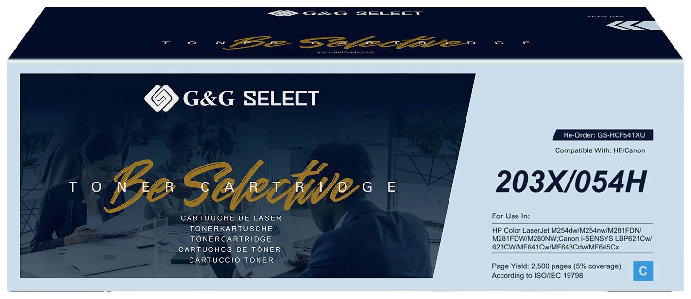 G&G Toner ersetzt HP 203X Kompatibel Cyan CF541X/Cartridge 054H Cyan GS-HCF541X(U)