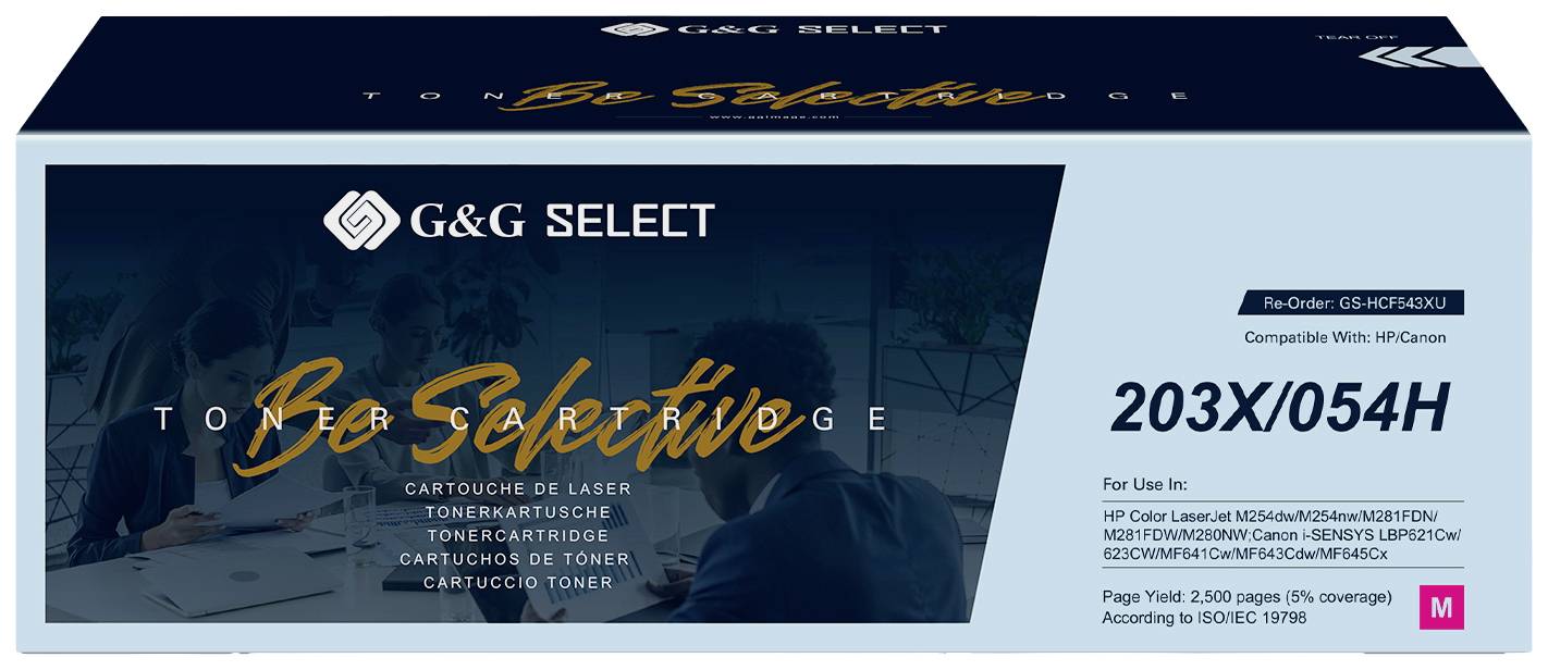 G&G Toner ersetzt HP 203X Kompatibel Magenta CF543X/Cartridge 054H Magenta GS-HCF543X(U)